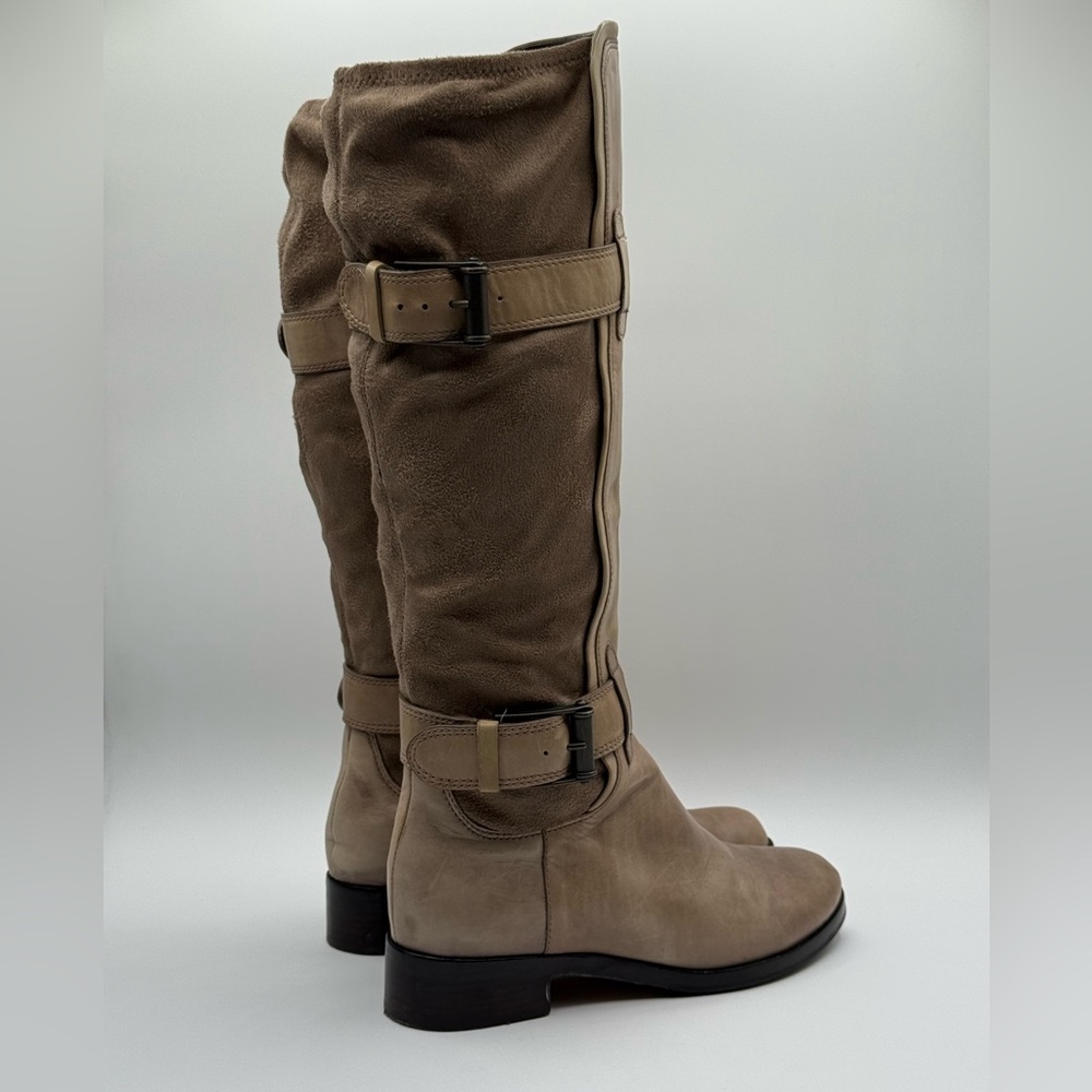 Cole Haan Riding Boots Leather Nike Air Avalon Tall Boots Taupe Leather 6B - Picture 4 of 16